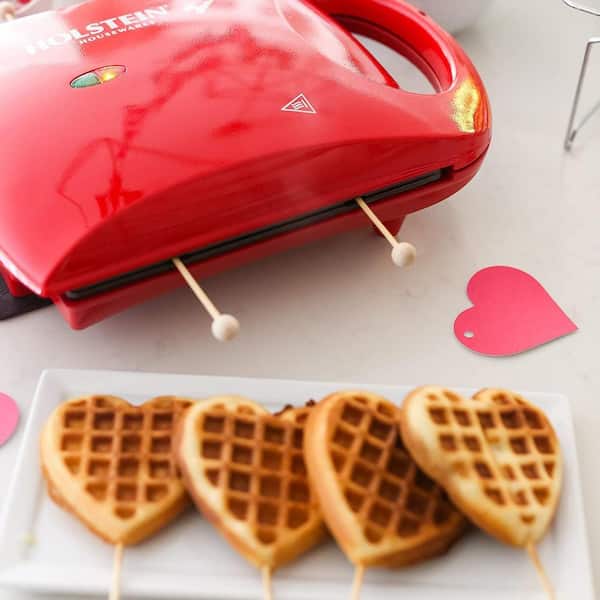Waffle Maker - 4 Waffles - Hearts - Maxima