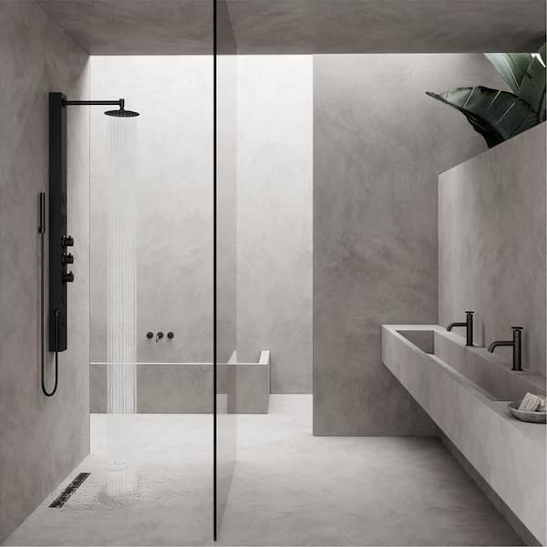 Elan 24 in Linear Shower Drain in Matte Black