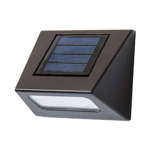 Bronze Integrated LED Downcast Outdoor Solar Deck Light (4-Pack)