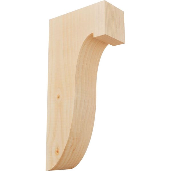 Ekena Millwork 3-1/2 in. x 8 in. x 16 in. Douglas Fir Del Monte Smooth Corbel