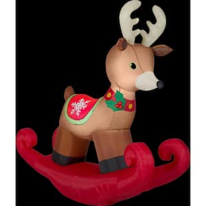 6 ft. W x 6 ft. H Inflatable Christmas Rocking Reindeer