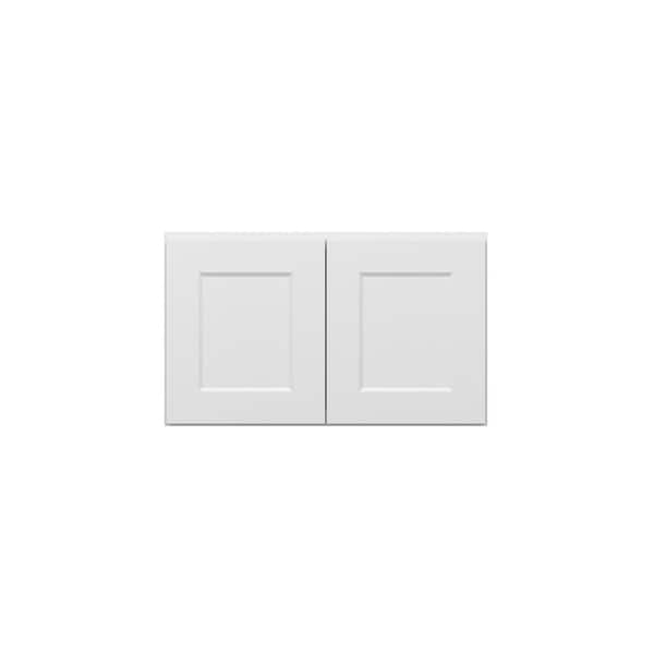 Unbranded Norfolk Shaker 30 in. W x 18 in. H x 24 in. D in Painted White Plywood Assembled Wall Cabinet