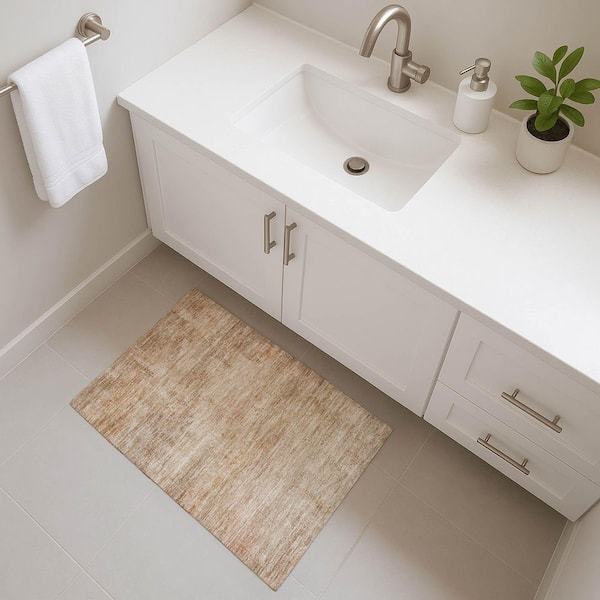 Mayfield Premium Machine Washable Abstract AMF1650 Coral 2 ft. x 3 ft. Area Rug