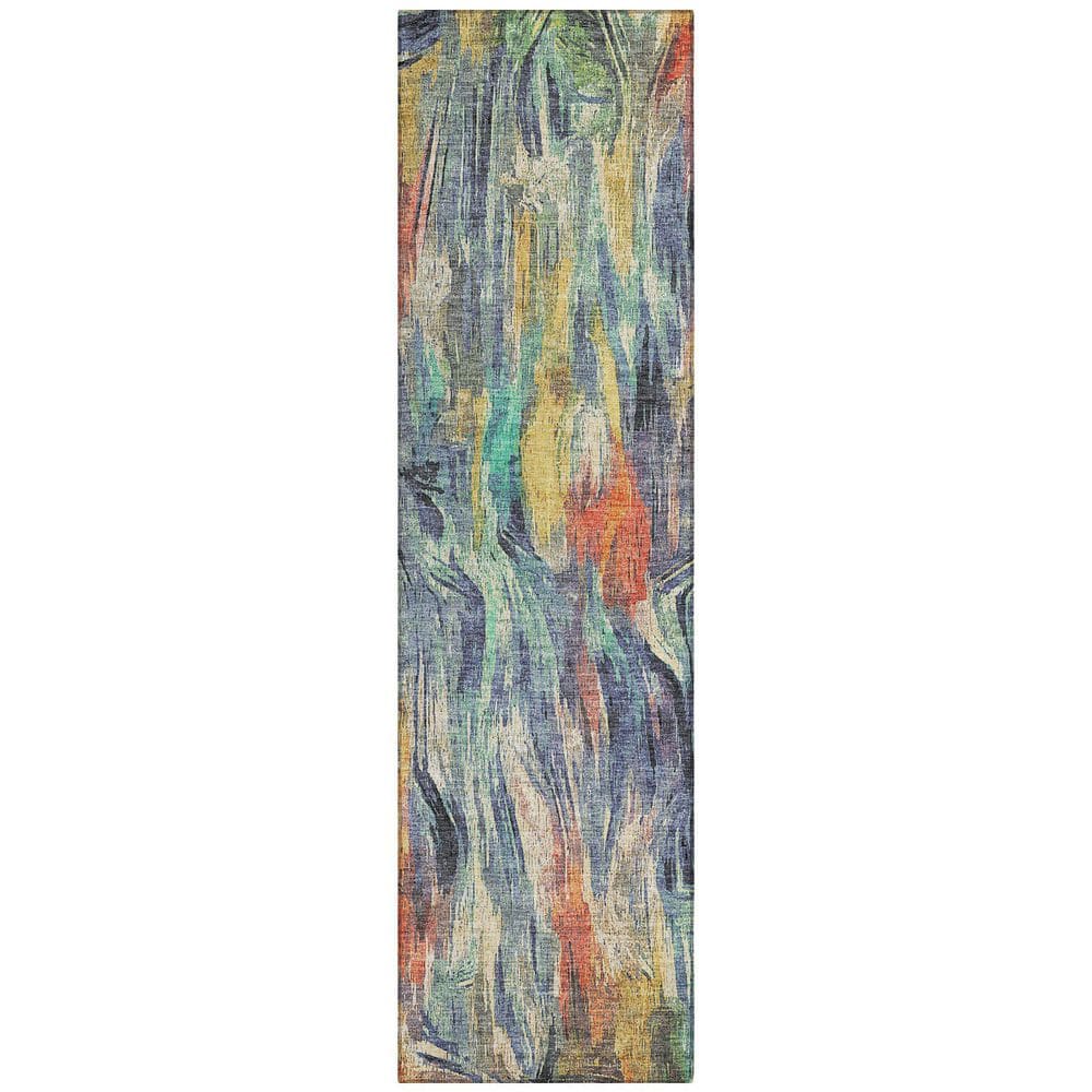 Chantille Machine Washable Indoor/Outdoor Abstract ACN2269 Denim 2 ft. 3 in. x 7 ft. 6 in. Runner Rug price history on PriceWatchPro