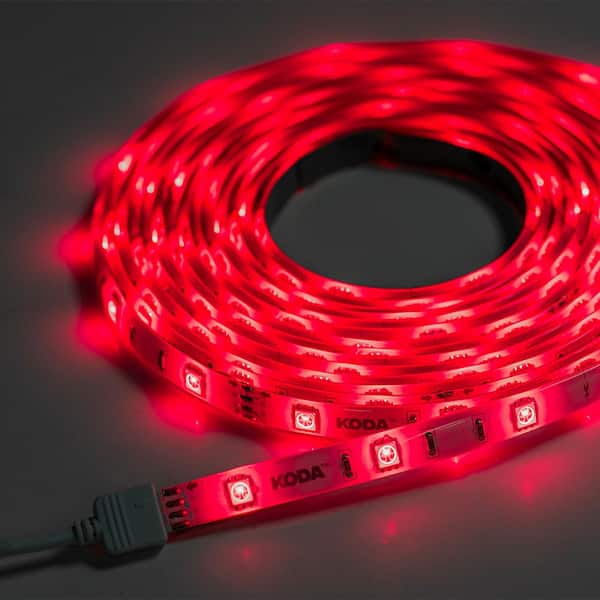 KODA 32.8 ft. Smart RGB Color Changing Dimmable LED Strip Light