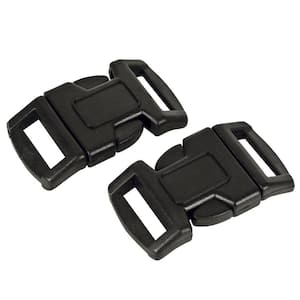 Plastic 3/4 Slide Release Buckle - Black - Ghee's