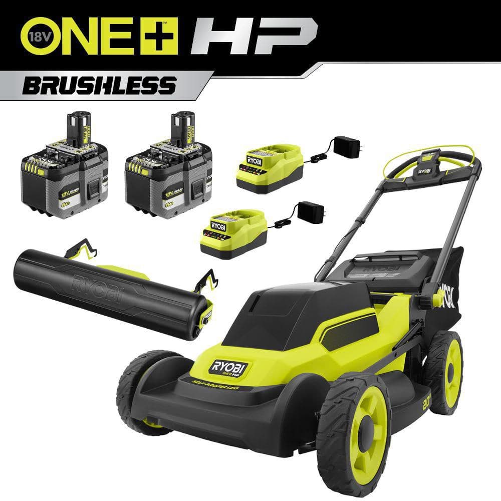 ONE+ HP 18V Brushless 20 in. Cordless Self-Propelled Lawn Mower w/ Lawn Striper Kit & (2) 6.0 Ah Batteries and Chargers price history on PriceWatchPro