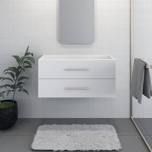 Napa 42 in. W x 20 in. D x 21 in. H Single Sink Bath Vanity Cabinet without Top in White, Wall Mounted