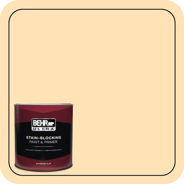 BEHR ULTRA 1 qt. #CE-04 Peach of Mind Flat Exterior Paint & Primer