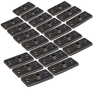 Uncoated Iron Rod Hanger Plate, for 3/8 in. Threaded Rod (20-Pack)