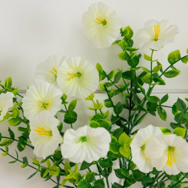 Nearly Natural 14 in. UV Resistant Artificial Morning Glory Bush