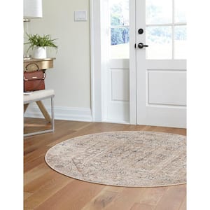 Chateau Quincy Beige 8' 0 x 8' 0 Round Rug