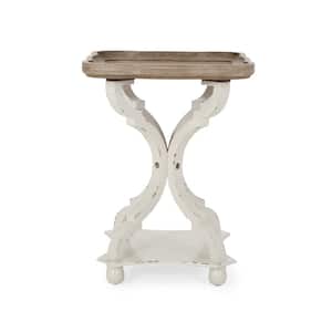 Bevier 18.75 in. x 25 in. Natural Brown Square Wood End Table