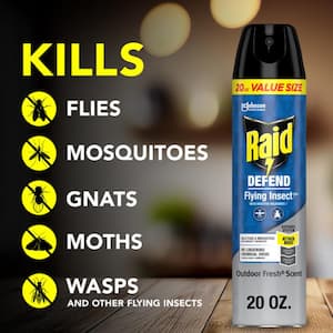 Defend Flying Insect Killer 7, Flying Insect Spray Can, Outdoor Fresh Scent, Insect Killer, 20 oz.