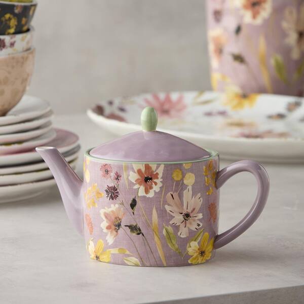Certified International Wildflowers Teapot 44929 - The Home Depot