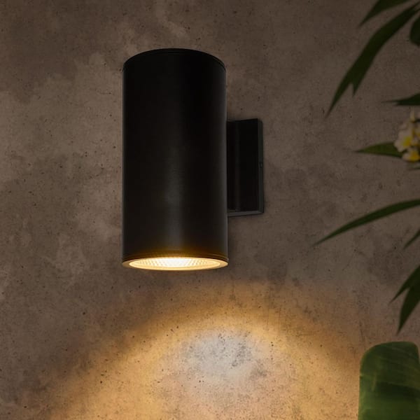 Reviews for Maxxima Black LED Outdoor Wall Cylinder Light with