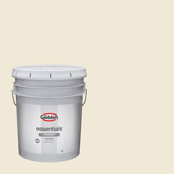 Glidden Essentials 5 gal. PPG1105-1 Creamy White Eggshell Interior Paint
