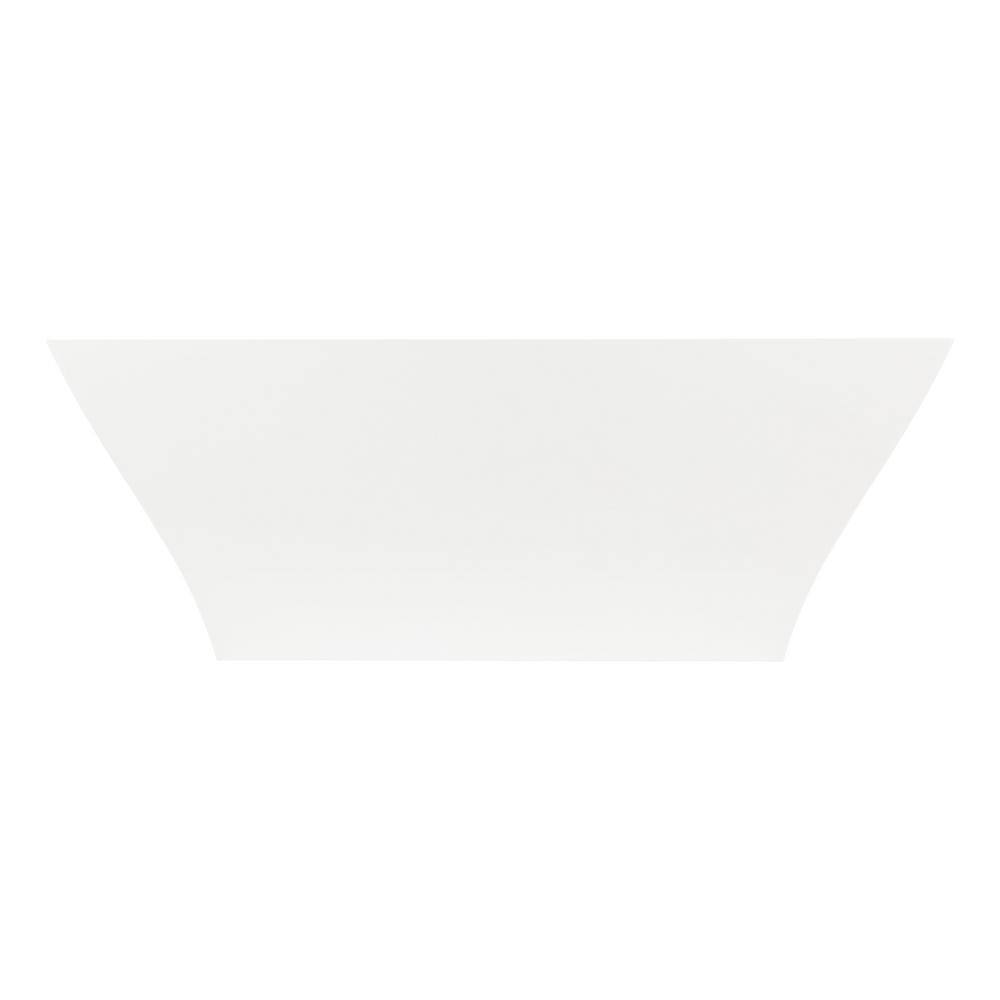 Carraway 66'' Glossy White Solid Surface Freestanding Bathtub