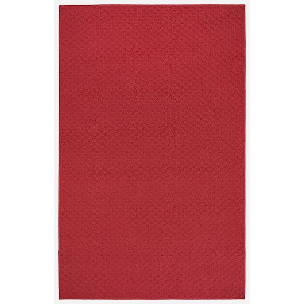Town Square Chili Red 12 ft. x 15 ft. Geometric Area Rug