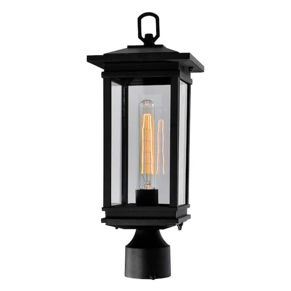 CWI Lighting Oakwood 1-Light Black Hardwired Outdoor Sconce