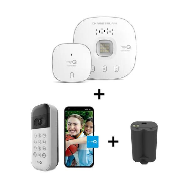 Chamberlain Video Garage Door Keypad with Video Keypad Rechargeable Battery and HUB VKPmyQBT