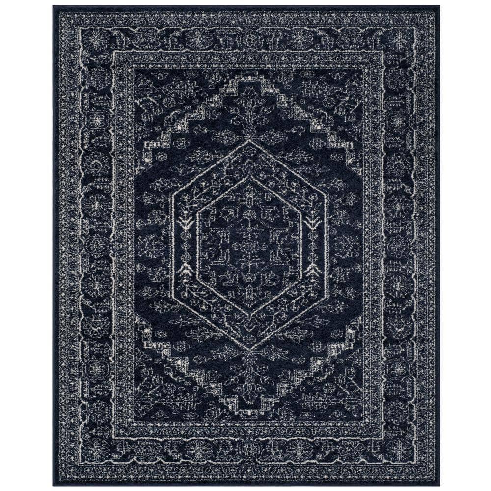 Adirondack Navy/Ivory 11 ft. x 15 ft. Border Medallion Area Rug price history on PriceWatchPro