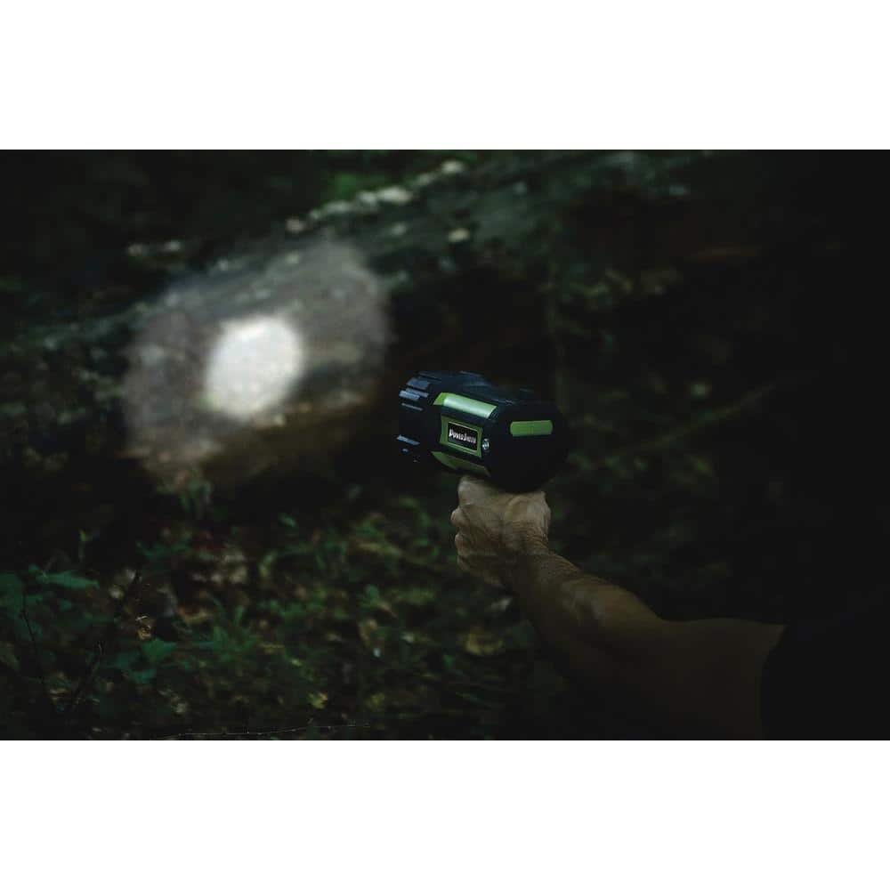 Green and Black Rechargeable LED Waterproof Spotlight