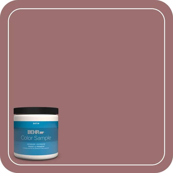 BEHR PREMIUM PLUS 8 oz. #150F-5 Mulled Wine Satin Enamel Interior/Exterior Paint & Primer Color Sample