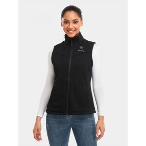 Women's X-Large Black 7.38-Volt Lithium-Ion Heated Fleece Vest with (1) Upgraded Battery and Charger