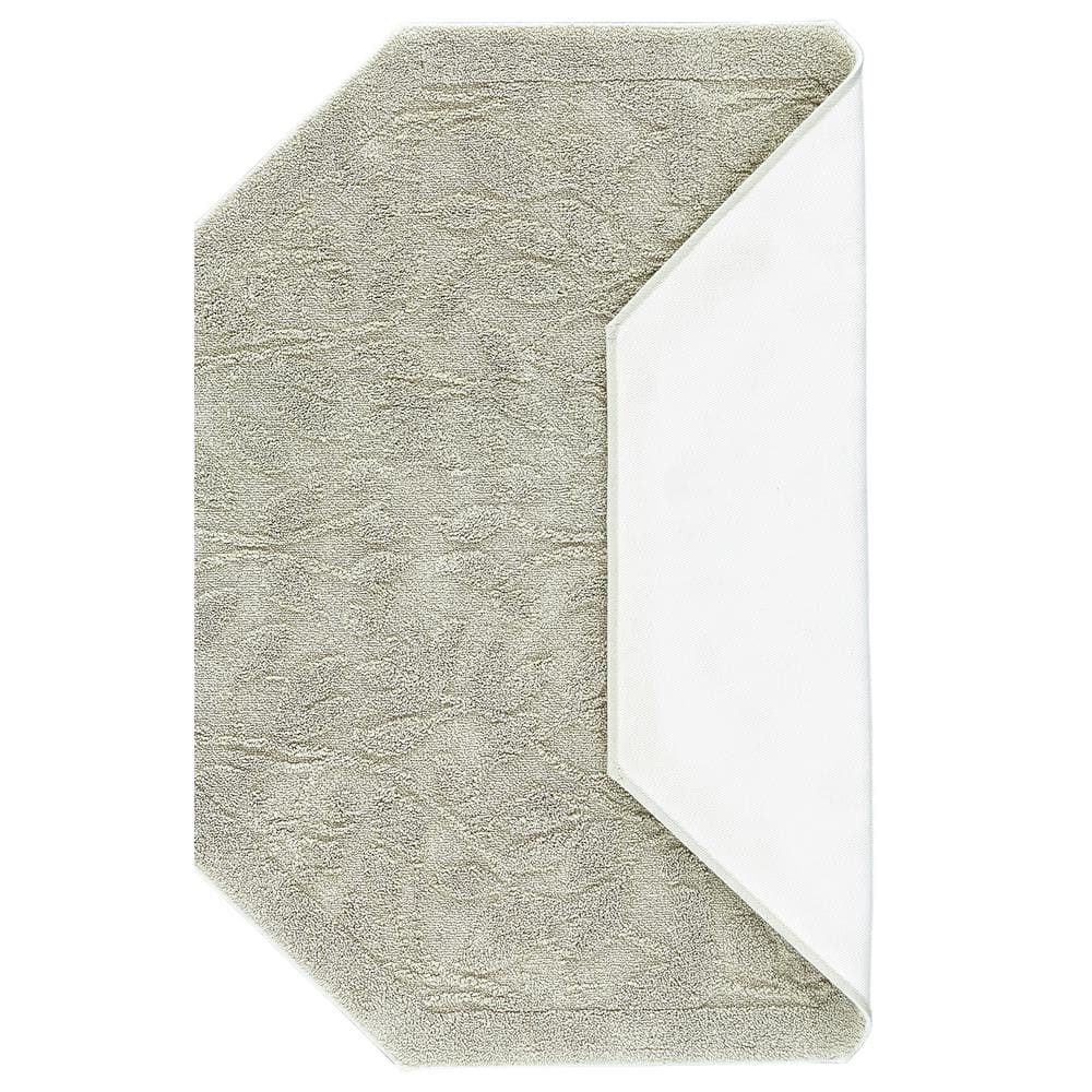 Sage Green Cotton Octagonal Tufted Bath Mat