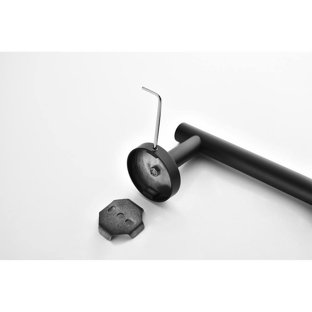 Matte Black Stainless Steel Wall-Mounted Toilet Paper Holder