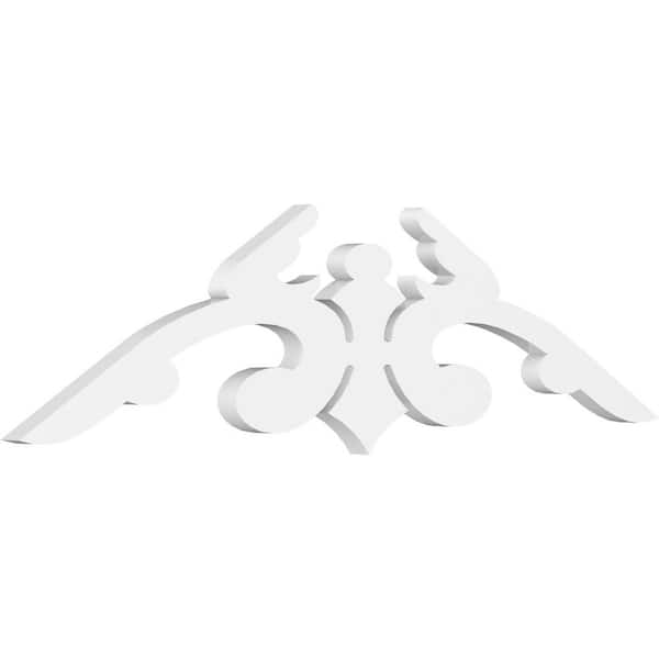 Ekena Millwork 1 in. x 36 in. x 10-1/2 in. (7/12) Pitch Milton Gable Pediment Architectural Grade PVC Moulding