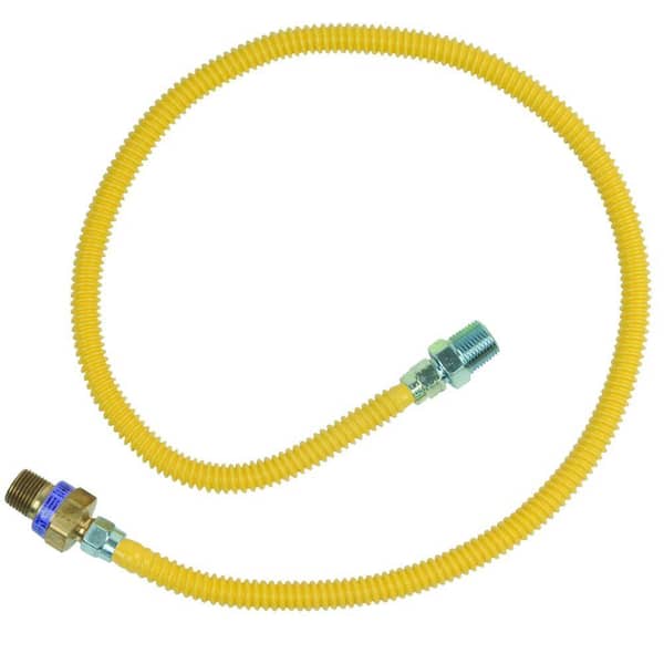 BrassCraft Safety+PLUS 3/8 in. Female Flare Excess Flow Valve x 1/2 in. MIP x 36 in. Gas Connector 3/8 in. O.D. (33,400 BTU)