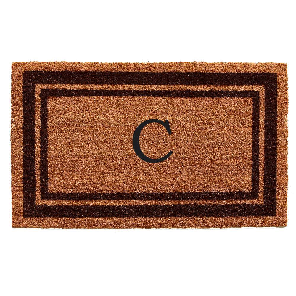 Brown Border Monogram Door Mat 24 in. x 36 in. (Letter C) price history on PriceWatchPro