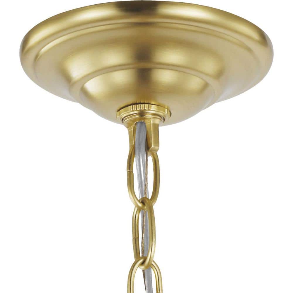 Equinox 16'' Satin Brass Globe Pendant Light with Crystal Accents