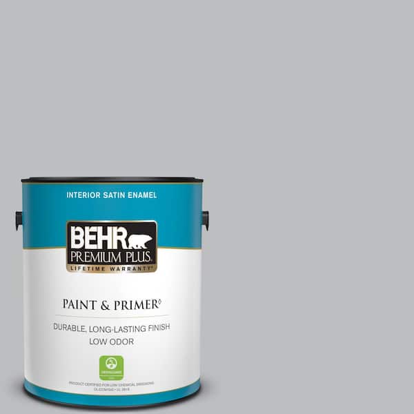 BEHR PREMIUM PLUS 1 gal. #N530-3 High Speed Access Satin Enamel Low Odor Interior Paint & Primer