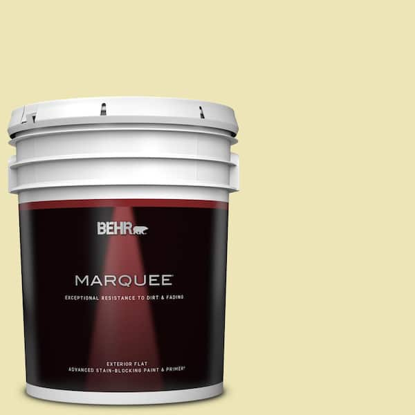 BEHR MARQUEE 5 gal. #PPU9-13 Yellow Wax Pepper Flat Exterior Paint & Primer