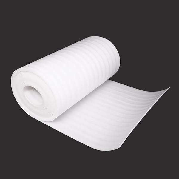 Wellco 165 sq. ft. Rolls 43 x in. W 46 x ft. L x 79 mil 2mm T EPE Pearl Cotton Film Air Cushion Film Underlayment for Tile
