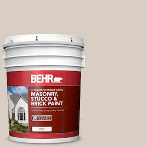 5 gal. #PPU7-9 Aged Beige Satin Interior/Exterior Masonry, Stucco and Brick Paint