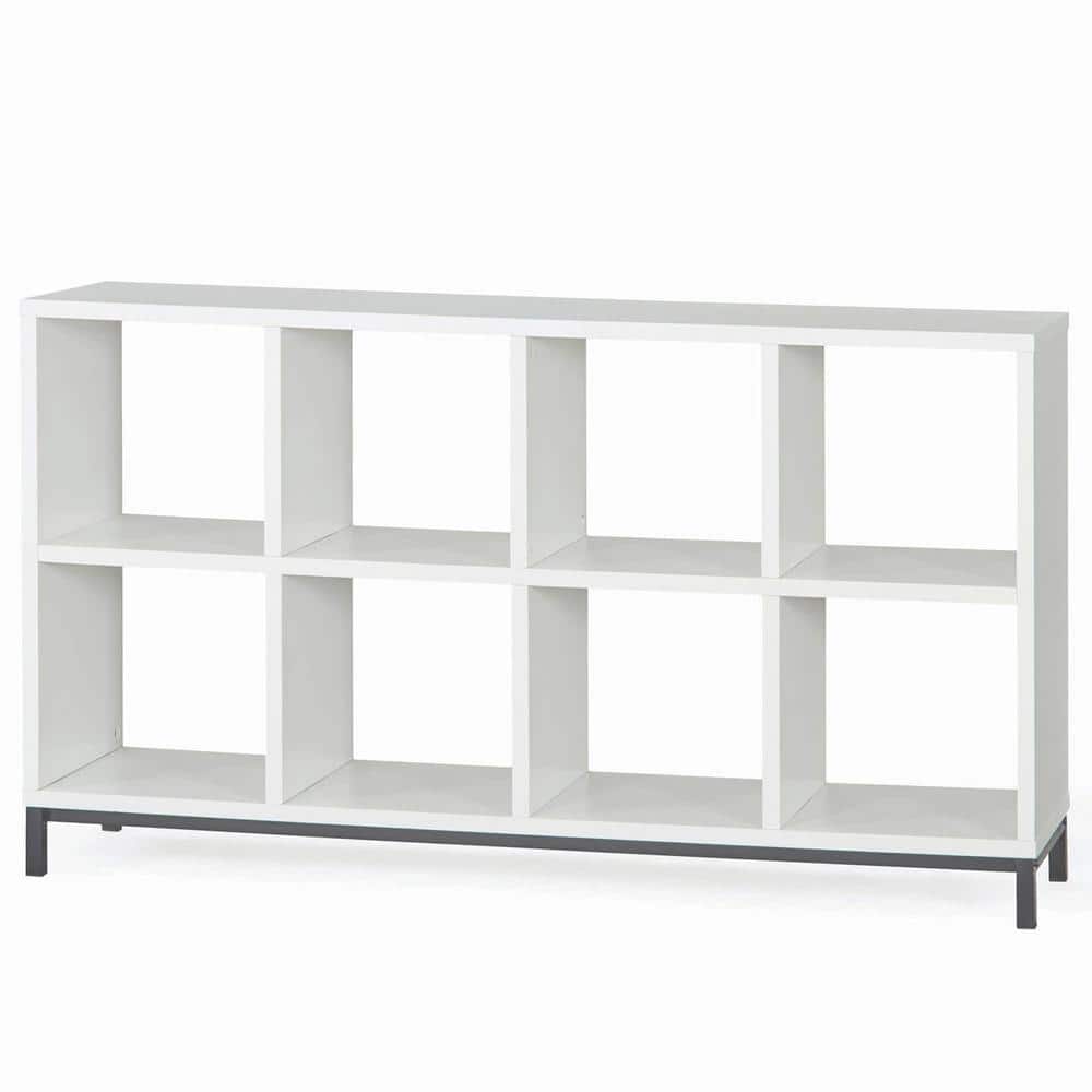 33.2 in. H x 57.6 in. W x 15.4 in. D White 8- Cube Organizer