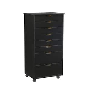 Mcleod Black 8 Drawer Rolling Storage Organizational Cart