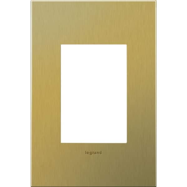 Legrand adorne 1 Gang Plus Decorator/Rocker Wall Plate, Brushed Brass (1-Pack)