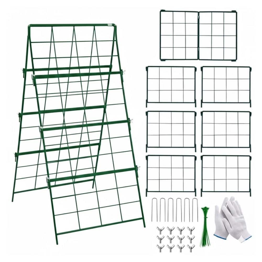 48 Inch Metal Foldable A-Frame Trellis Outdoor Plant Support for Climbing Vegetables Fruits Vines Raised Bed price history on PriceWatchPro