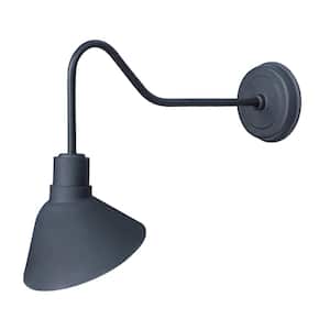 Signlite 1-Light Black Outdoor Hardwired Wall Sconce