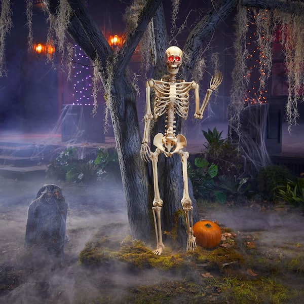 Home Accents Holiday 5 ft Halloween Posable Skeleton Hanging Décor ...
