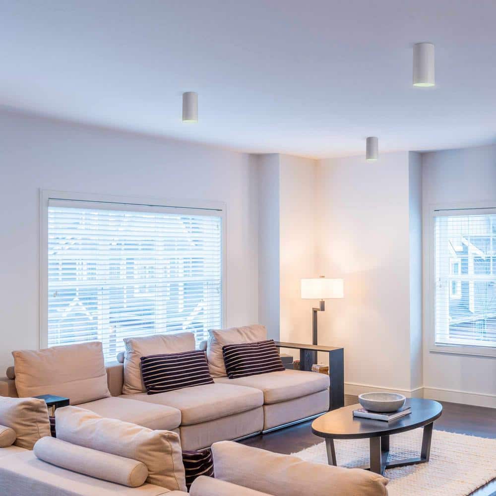 Aurora Minimalist White 8" Modern Flush Mount Ceiling Light
