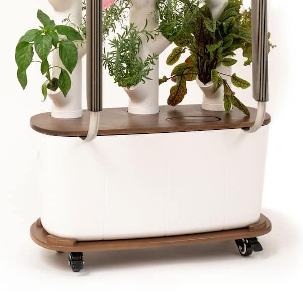 Dolly for Home, Rolling Cart to Mobilize Your Hydroponics Indoor Growing System, Ridged Bamboo Board Holds Garden Secure