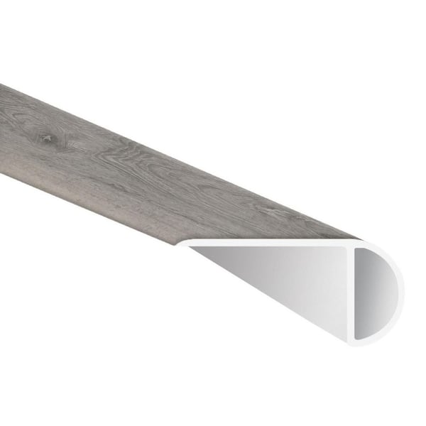 Lewes Gray 0.71 in. T x 2.16 in. W x 94 in. L Luxury Vinyl Overlapping Stair Nose Molding
