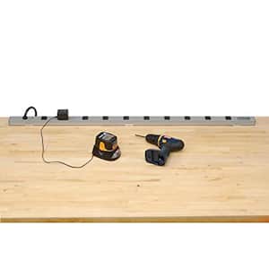 Wiremold 9-Outlet 15 Amp Industrial Power Strip with Lighted On/Off Switch, 6 ft. Cord