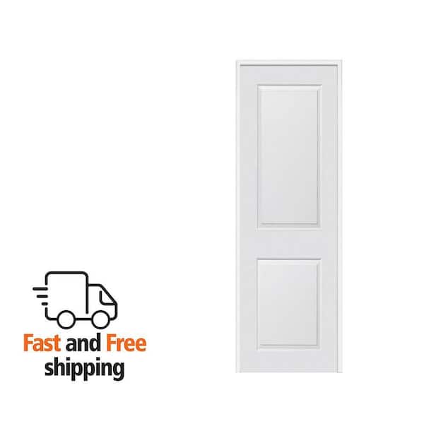 32 in. x 96 in. Smooth Carrara Right-Hand Solid Core Primed Molded Composite Single Prehung Interior Door